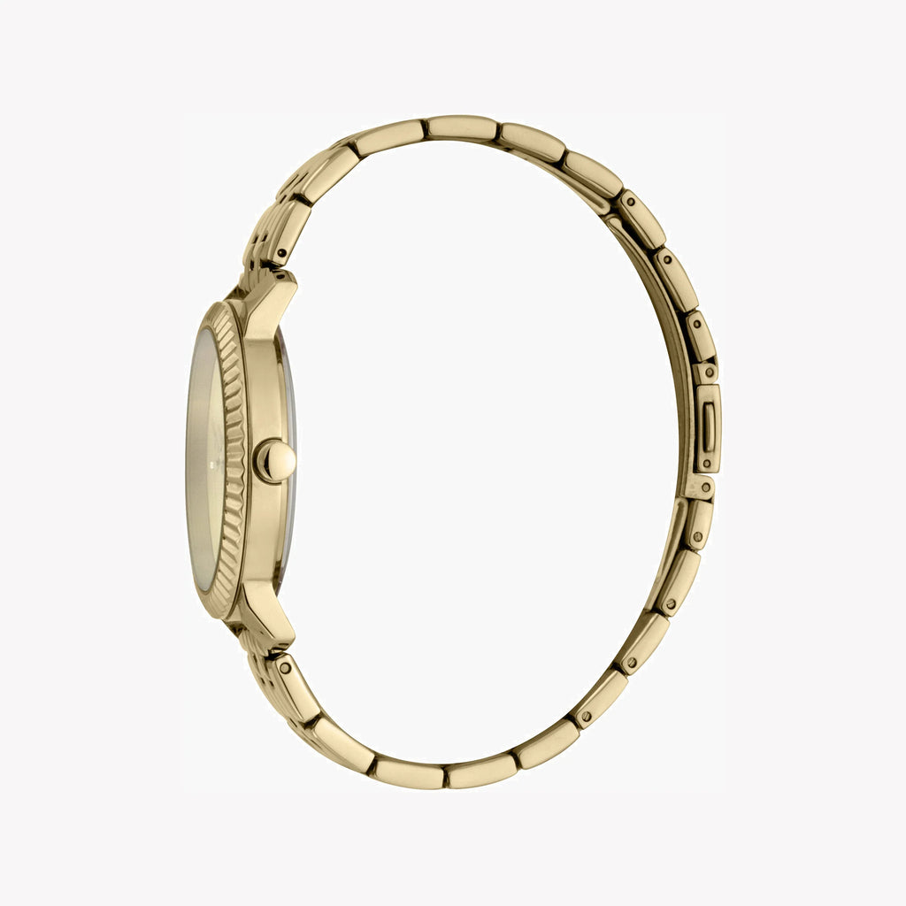 ESPRIT Women's Watch with Gold Stainless Steel Case and Gold Stainless Steel Band