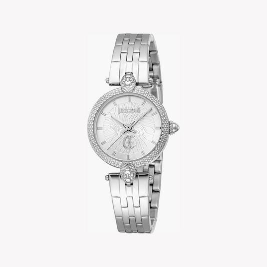 JUST CAVALLI JC1L330M0045 STUNNING SILVER TIMEPIECE - ELEGANCE REDEFINED FOR WOMEN