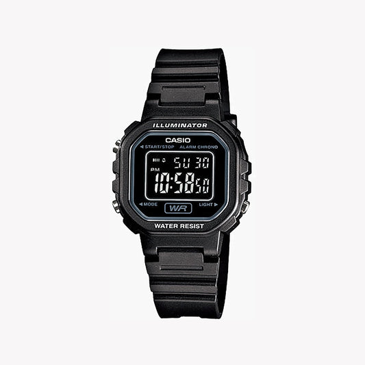 CASIO LA-20WH-1BDF ELEGANT SPORTY - WOMEN'S BLACK RESIN DIGITAL WATCH