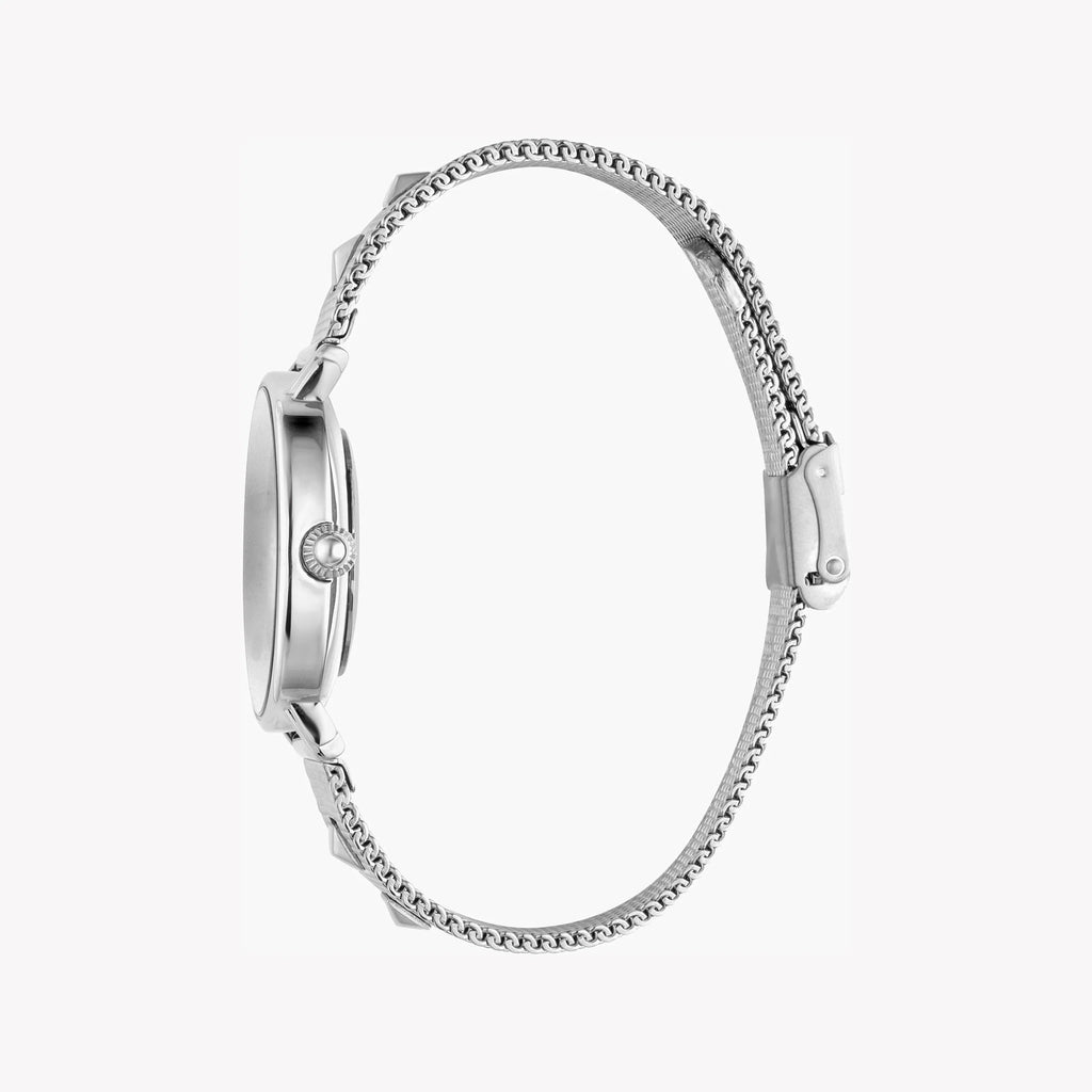 JUST CAVALLI Women's Watch with Silver Metal Case and Silver Stainless Steel Band