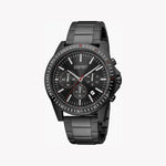 ESPRIT BLACK ELEGANCE - STYLISH MEN'S WATCH with Black Stainless Steel Band and Dial, 44mm Round Case
