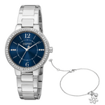 ESPRIT Women's Watch with Silver Stainless Steel Case and Silver Stainless Steel Band