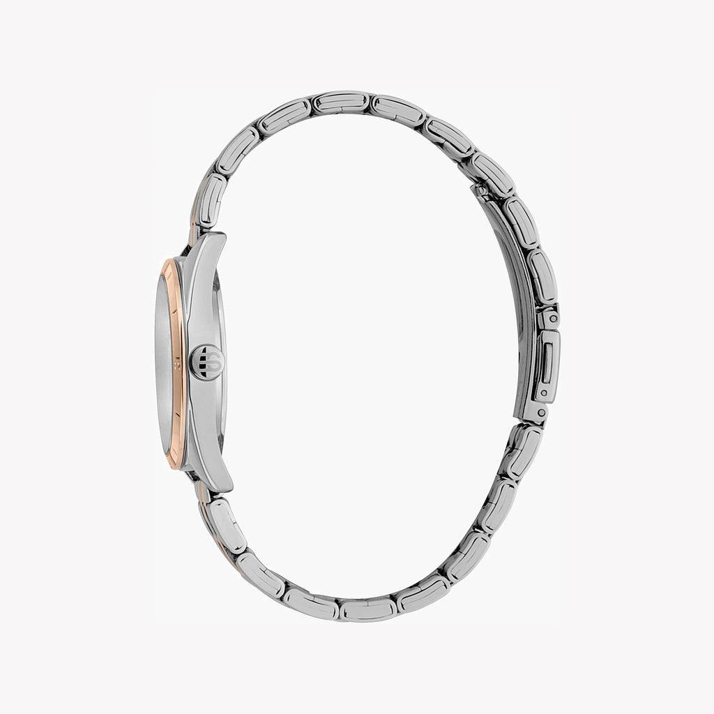 ESPRIT Women's Watch with Silver Stainless Steel Case and Silver & Rose Gold Stainless Steel Band