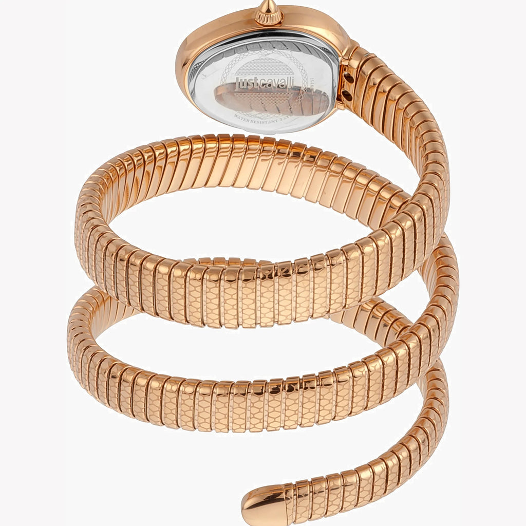 JUST CAVALLI Women's Watch with Rose Gold Stainless Steel Case and Rose Gold Stainless Steel Band