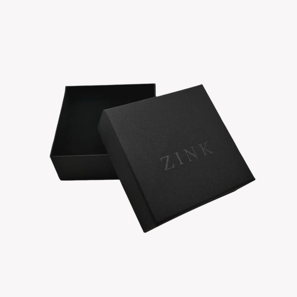 ZINK Men's Black Stainless Steel & Leather Bracelet | ZJBC004SLB