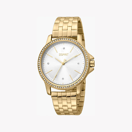 ESPRIT Women's Watch with Gold Stainless Steel Case and Gold Stainless Steel Band