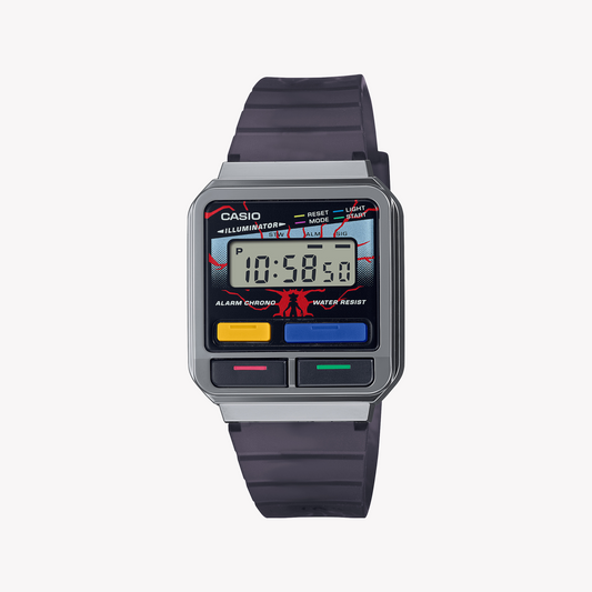 CASIO A120WEST-1ADR DIGITAL ADVENTURER - 80s INSPIRED SPORTY TIMEPIECE with Sleek Resin Band and Multifunctional Display