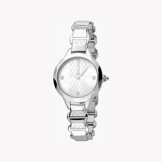 JUST CAVALLI Women's Watch with Silver Stainless Steel Case and Silver Stainless Steel Band
