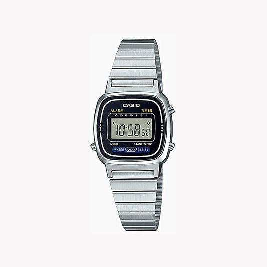 CASIO LA670WA-1DF ELEGANTLY RESILIENT - DIGITAL WOMEN'S WATCH WITH SLEEK SILVER DESIGN