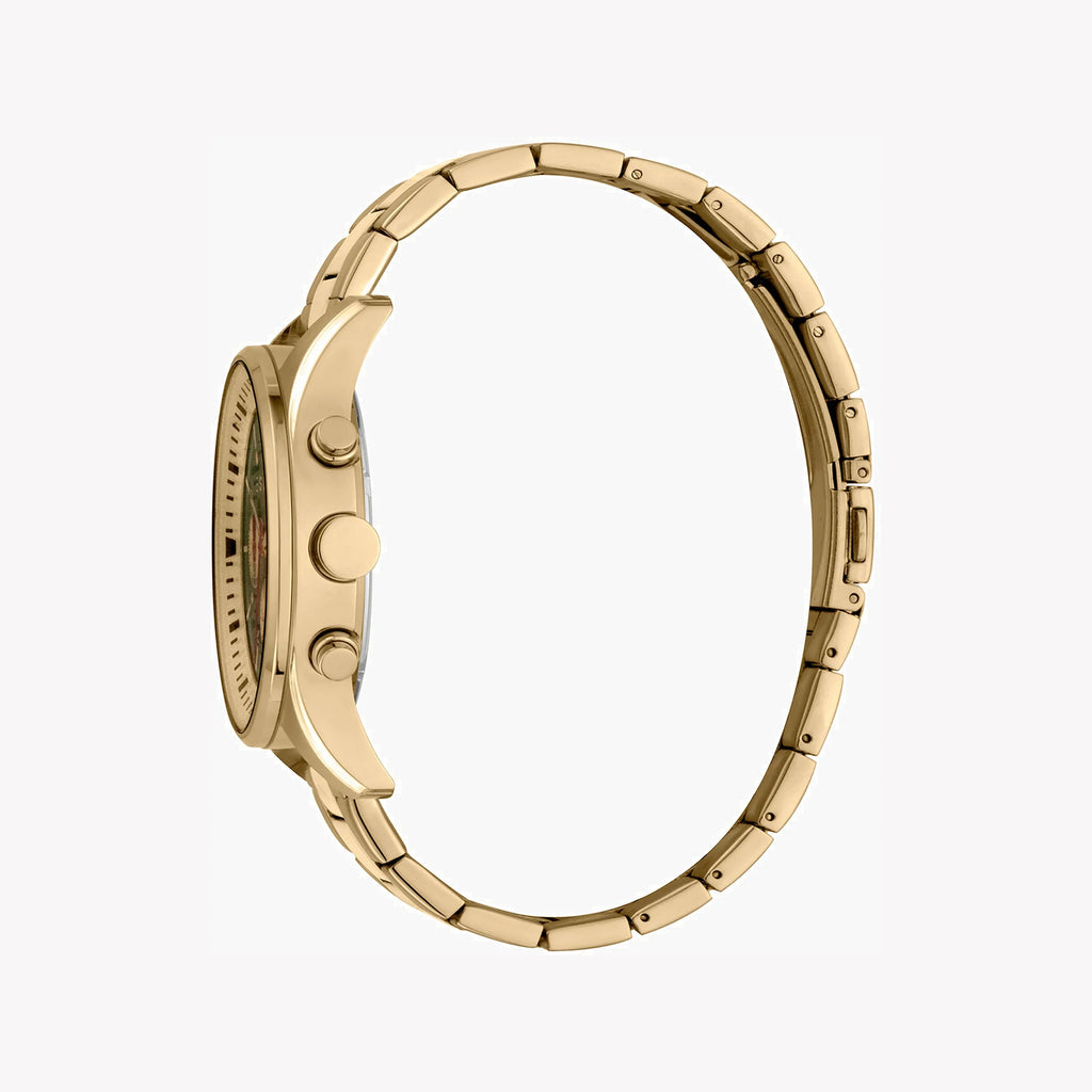 ESPRIT MEN'S ELEGANCE - GOLD STAINLESS STEEL BAND & BLACK DIAL TIMEPIECE