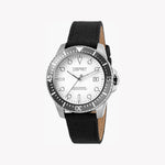ESPRIT MEN'S STYLISH BLACK NYLON & SILVER DIAL WATCH - TIMELESS ELEGANCE