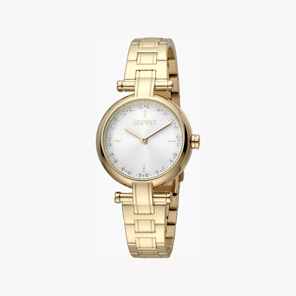 ESPRIT Women's Watch with Gold Stainless Steel Case and Gold Stainless Steel Band