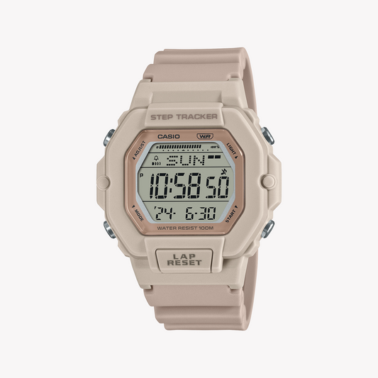 CASIO LWS-2200H-4AVDF ADVENTURE READY - STYLISH & SPORTY WOMEN'S WATCH with Beige Resin Band and Digital Dial