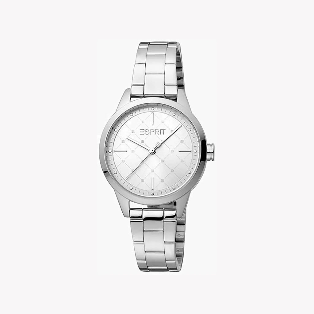 ESPRIT Women's Watch with Silver Stainless Steel Case and Silver Stainless Steel Band