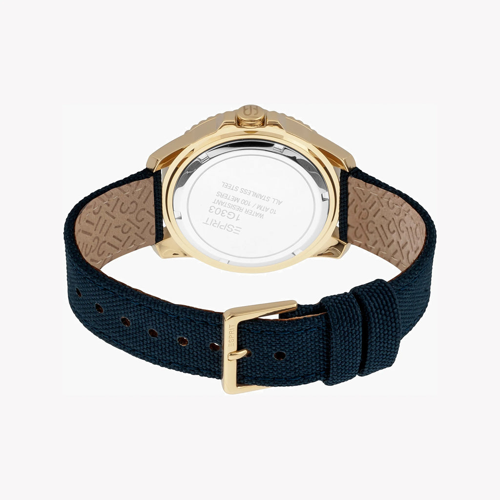 ESPRIT MEN'S TIMELESS BLUE STYLE - DURABLE STAINLESS STEEL WATCH WITH NYLON BAND