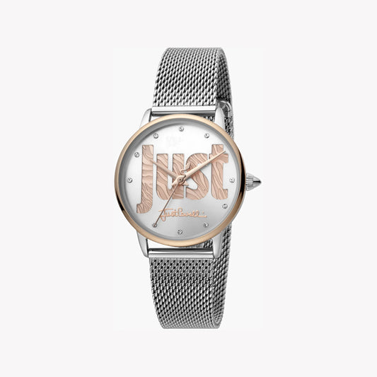JUST CAVALLI Women's Watch with Silver Stainless Steel Case and Silver Stainless Steel Band