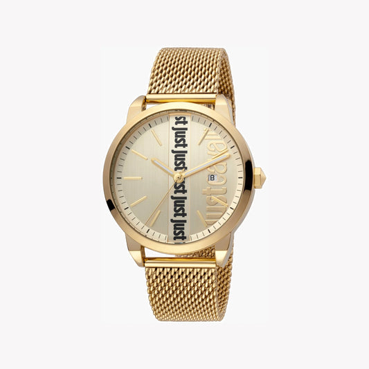 JUST CAVALLI JC1G141M0075 - ELEGANT GOLD STAINLESS STEEL MEN'S WATCH WITH CHAMPAGNE DIAL