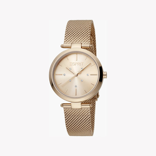 ESPRIT Women's Watch with Rose Gold Stainless Steel Case and Rose Gold Stainless Steel Band