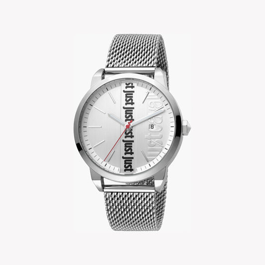 JUST CAVALLI JC1G141M0055 MEN'S ELEGANCE - TIMELESS SILVER STAINLESS STEEL WATCH