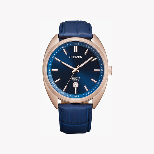 CITIZEN BI5093-01L - ELEGANT BLUE DIAL MEN'S WATCH WITH GOLD STAINLESS STEEL CASE