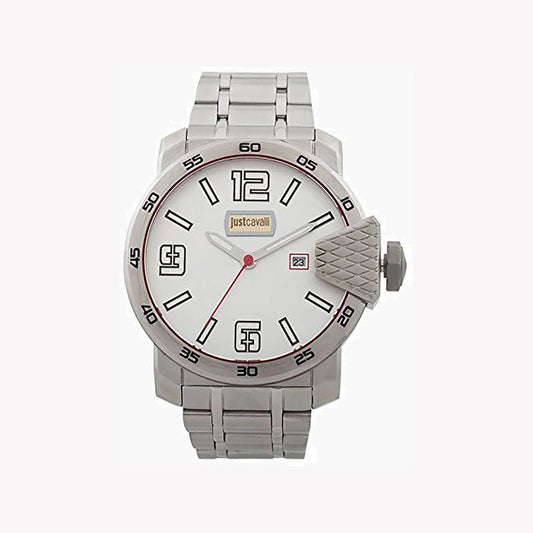 JUST CAVALLI JC1G015M0065 ELEGANT SILVER MEN'S WATCH - TIMELESS STAINLESS STEEL DESIGN