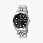 ESPRIT MEN'S STAINLESS STEEL TIMEPIECE - ELEGANT BLACK DIAL & SILVER BAND WATCH 42MM