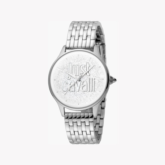 JUST CAVALLI Women's Watch with Silver Stainless Steel Case and Silver Stainless Steel Band