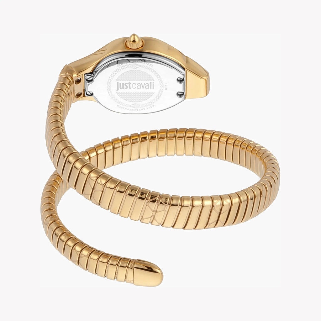 JUST CAVALLI Women's Watch with Gold Stainless Steel Case and Gold Stainless Steel Band