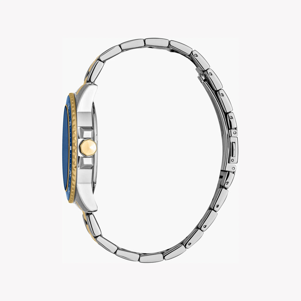 JUST CAVALLI TWO-TONE STAINLESS STEEL - ELEGANT BLUE DIAL MEN'S WATCH