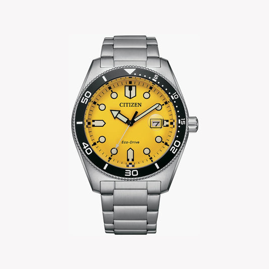 CITIZEN AW1760-81Z - DYNAMIC YELLOW DIAL MEN'S WATCH WITH STAINLESS STEEL BRACELET