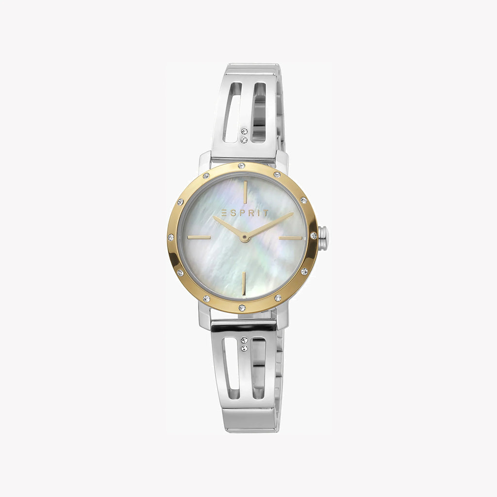 ESPRIT Women's Watch with Silver Stainless Steel Case and Silver Stainless Steel Band