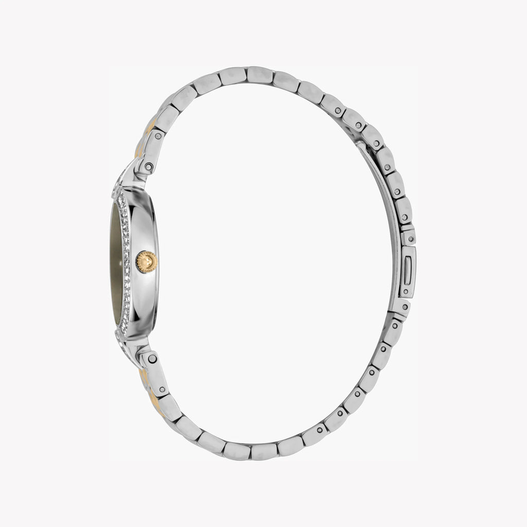 JUST CAVALLI Women's Watch with Silver Stainless Steel Case and Silver & Gold Stainless Steel Band