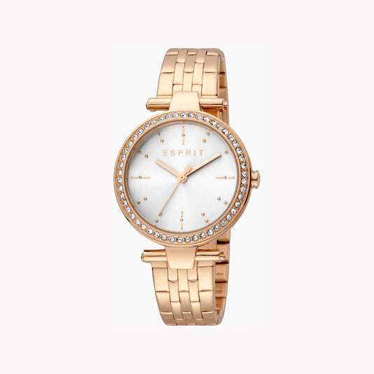ESPRIT Women's Watch with Rose Gold Stainless Steel Case and Rose Gold Stainless Steel Band