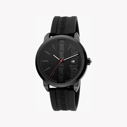 JUST CAVALLI JC1G141P0045 ELITE BLACK - SOPHISTICATED MEN'S TIMEPIECE WITH SILICONE BAND