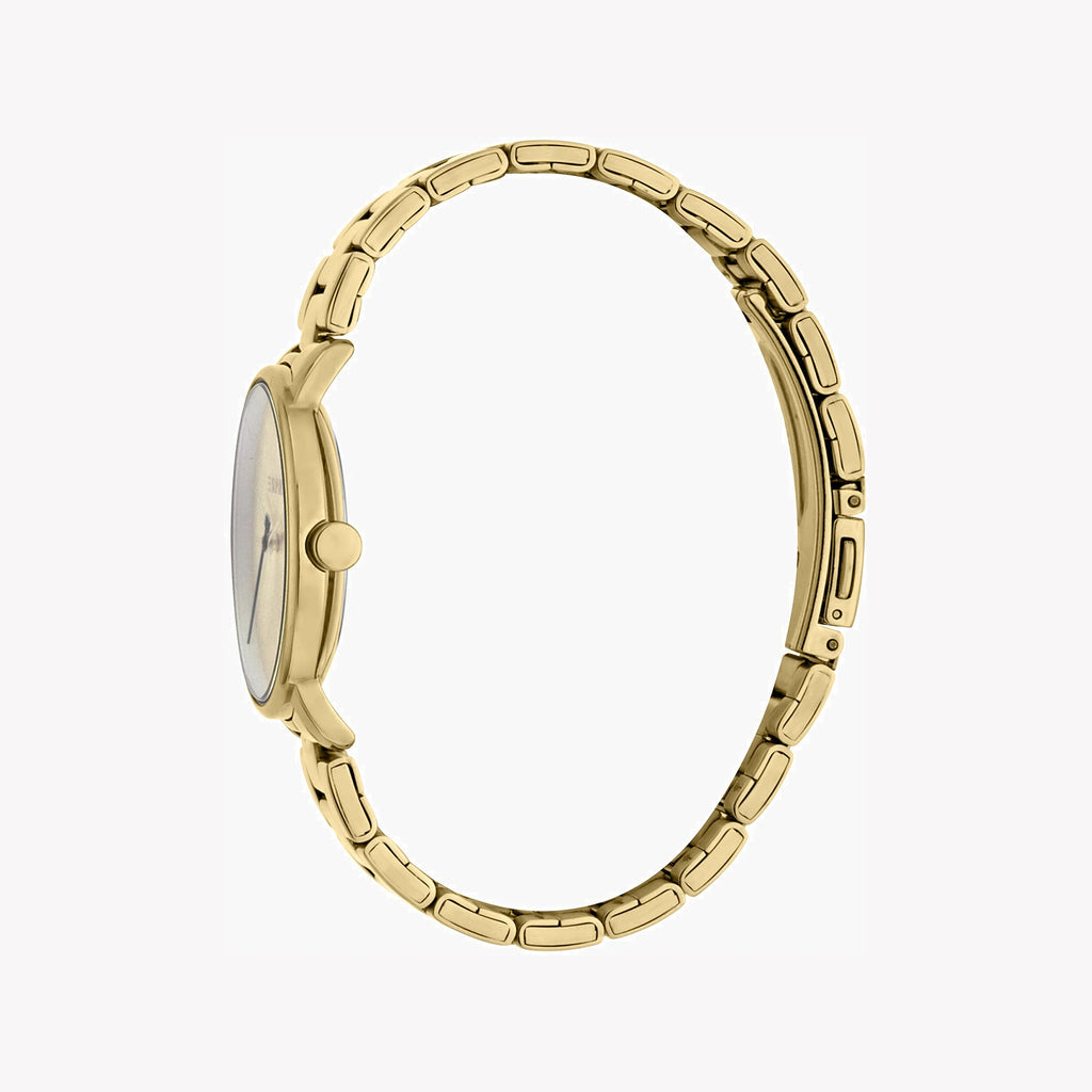 ESPRIT Women's Watch with Gold Stainless Steel Case and Gold Stainless Steel Band