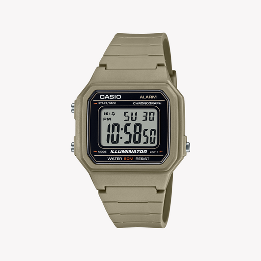 CASIO W-217H-5AVDF ACTIVE STYLE - RUGGED YET ELEGANT MEN'S WATCH WITH BEIGE RESIN BAND