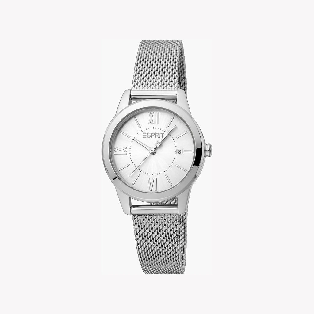 ESPRIT Women's Watch with Silver Stainless Steel Case and Silver Stainless Steel Band
