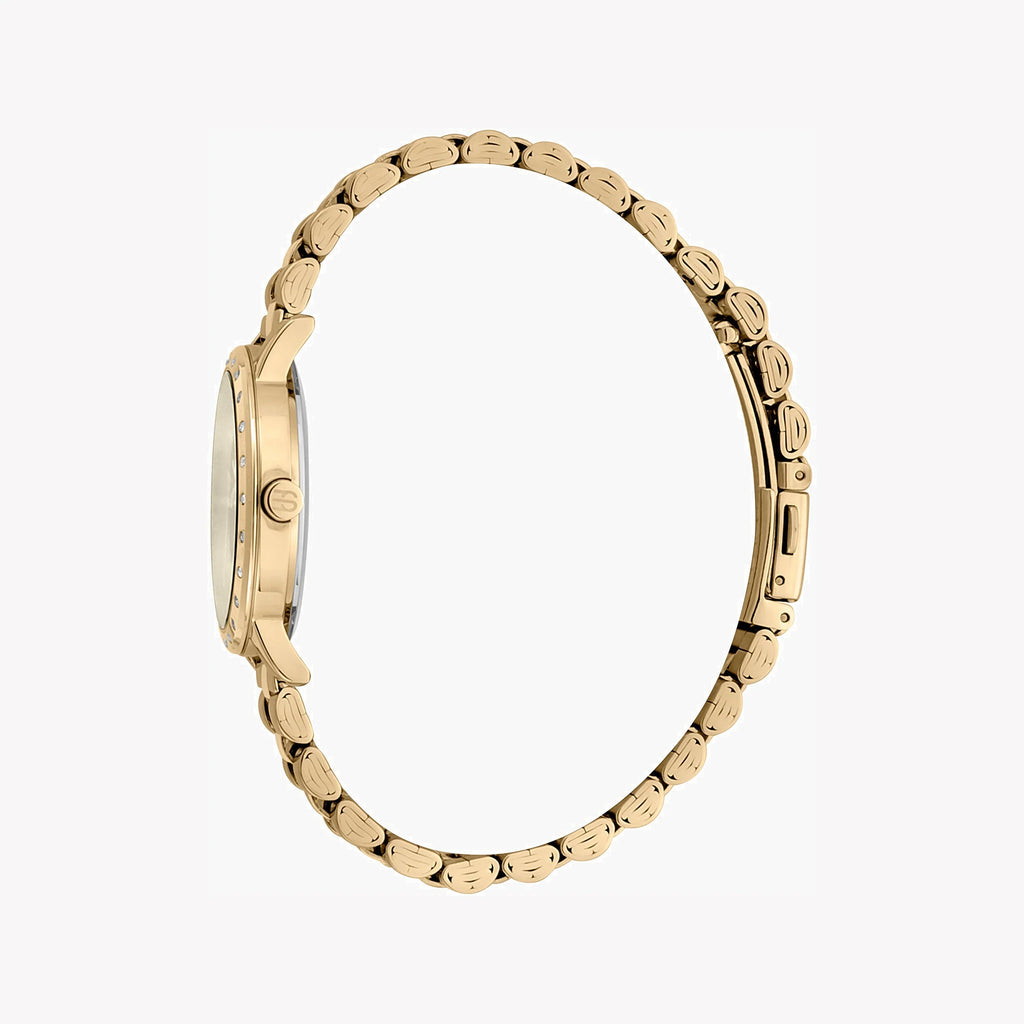 ESPRIT Women's Watch with Gold Stainless Steel Case and Gold Stainless Steel Band