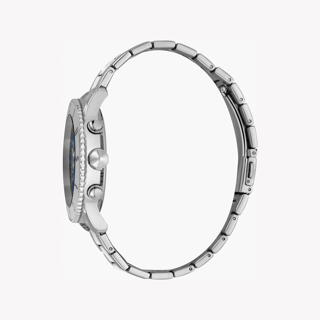 JUST CAVALLI JC1G155M0055 - ELEGANT SILVER & BLUE MEN'S WATCH - SOPHISTICATION REDEFINED