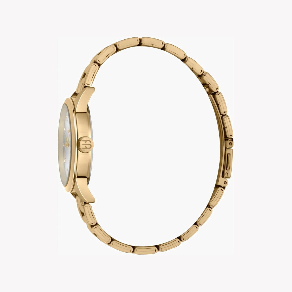 ESPRIT Women's Watch with Gold Stainless Steel Case and Gold Stainless Steel Band