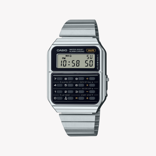 CASIO CA-500WE-1ADF RETRO-FUSION - STYLISH UTILITY WATCH WITH INTEGRATED CALCULATOR