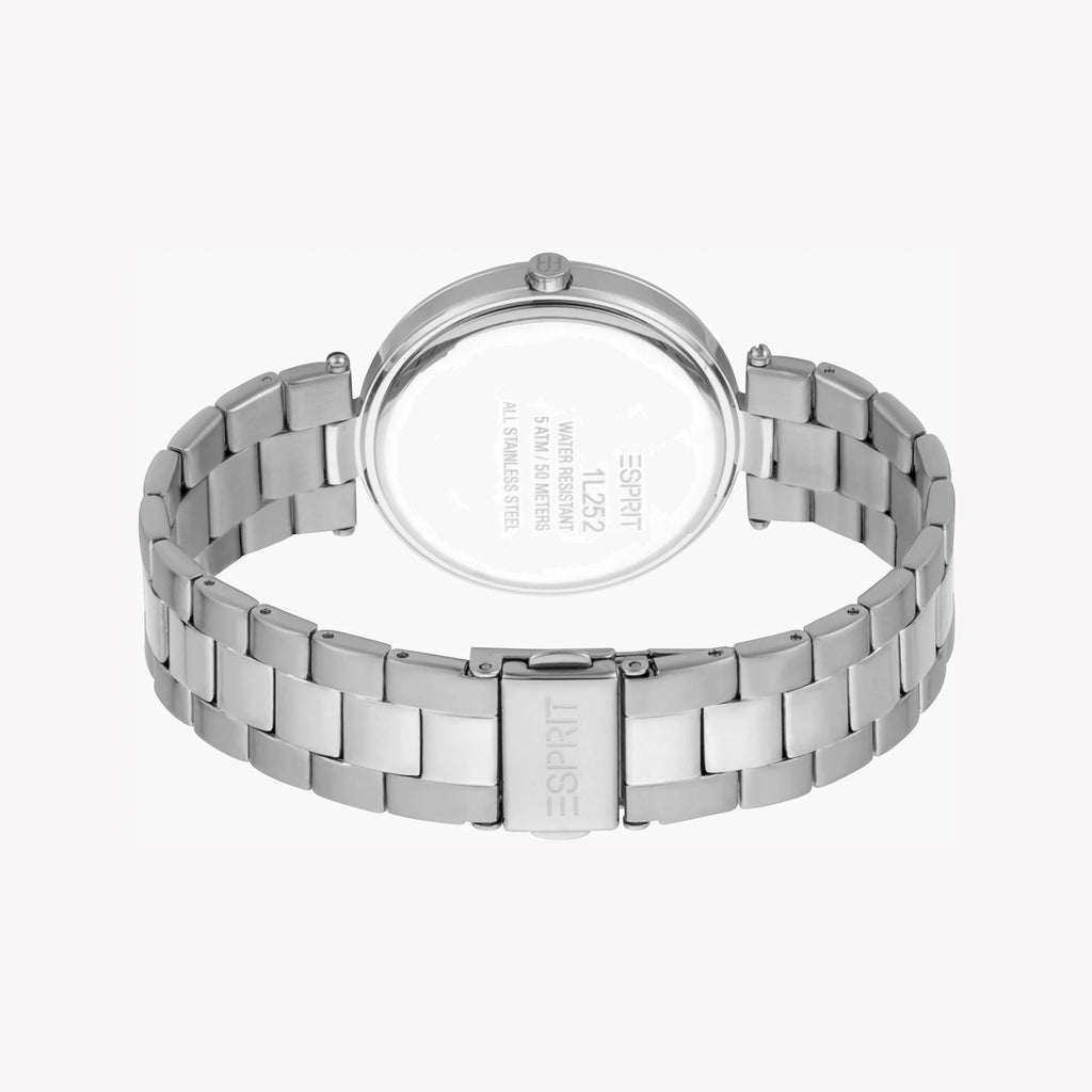 ESPRIT Women's Watch with Silver Stainless Steel Case and Silver Stainless Steel Band
