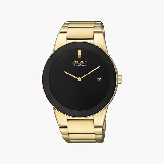 CITIZEN AU1062-56E - BOLD GOLD MASTERPIECE - Eco-Drive Men's Watch with Luxurious Black Dial