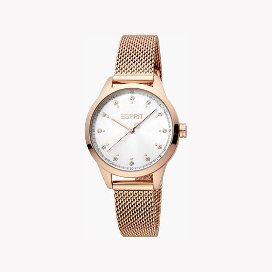 ESPRIT Women's Watch with Rose Gold Stainless Steel Case and Rose Gold Stainless Steel Band