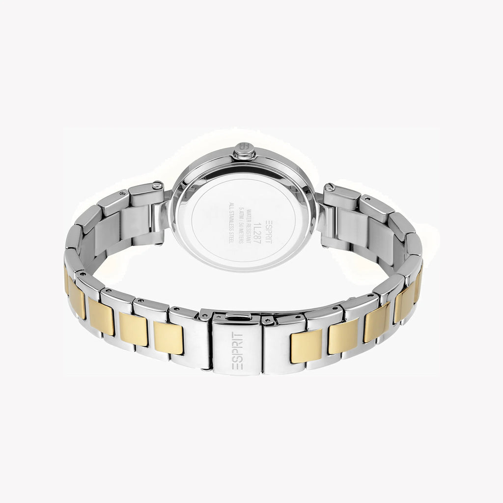ESPRIT Women's Watch with Silver Stainless Steel Case and Silver & Gold Stainless Steel Band