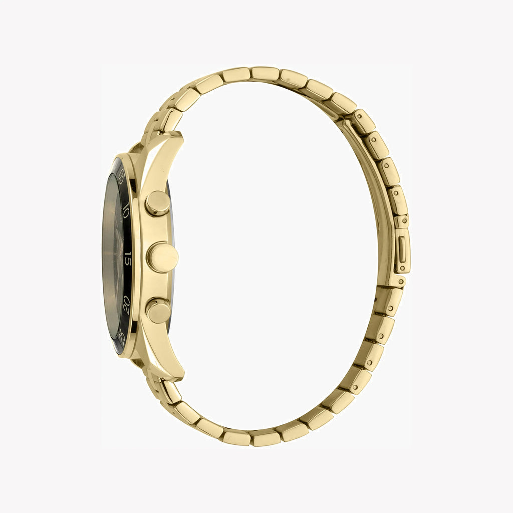 ESPRIT MEN'S BLACK & GOLD STAINLESS STEEL TIMEPIECE - ELEGANT & DURABLE FASHION ACCESSORY