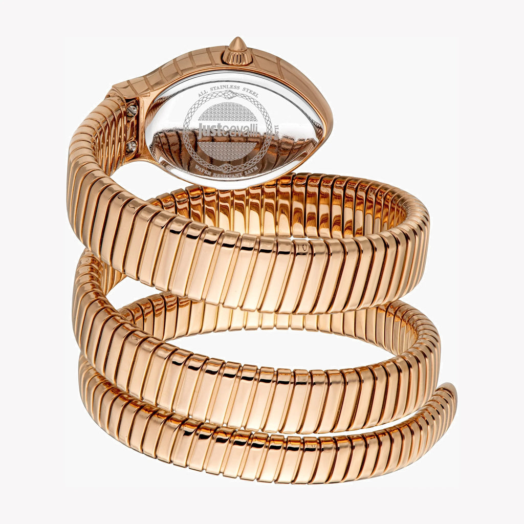 JUST CAVALLI Women's Watch with Rose Gold Stainless Steel Case and Rose Gold Stainless Steel Band
