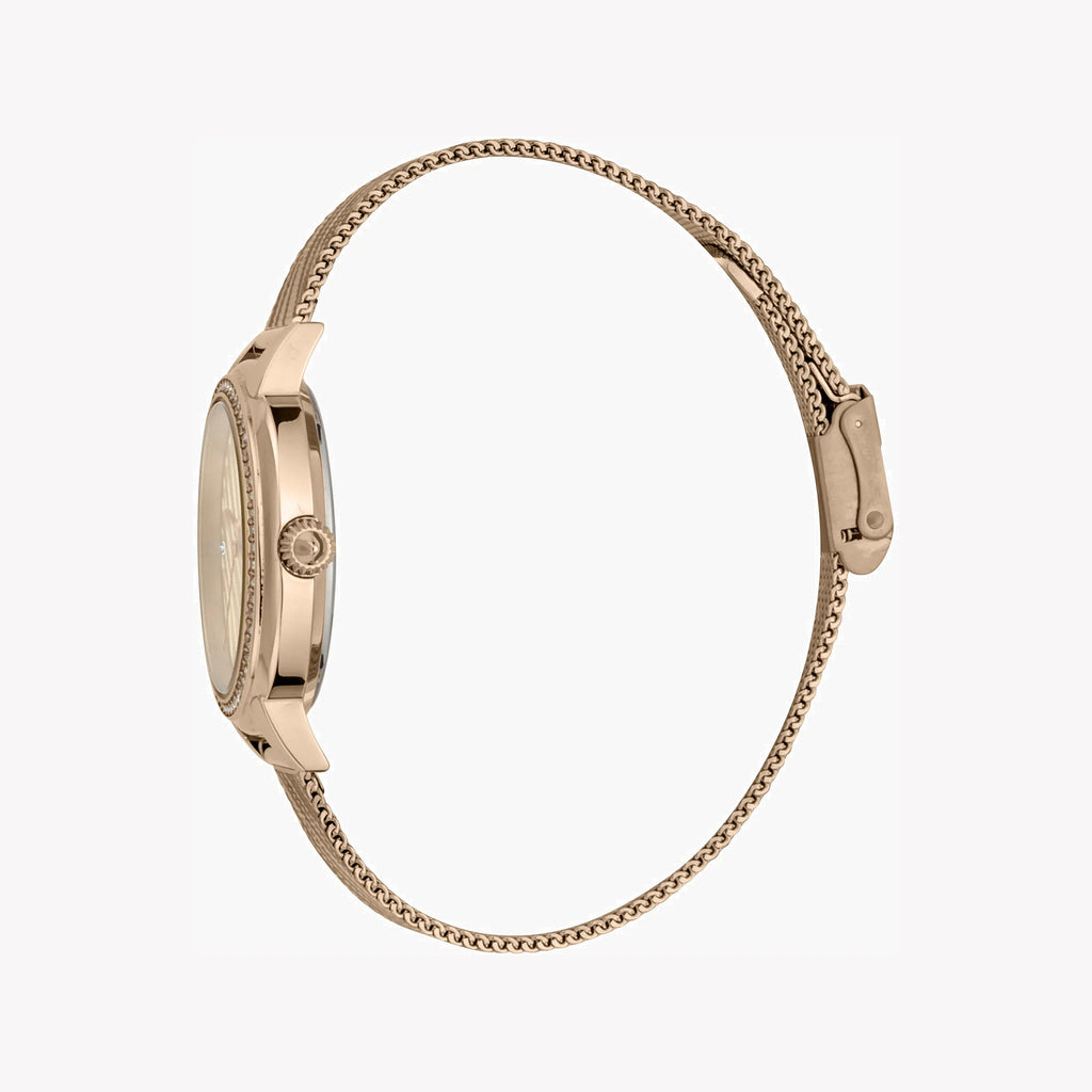 JUST CAVALLI Women's Watch with Rose Gold Stainless Steel Case and Rose Gold Stainless Steel Band