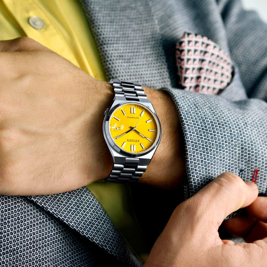 CITIZEN NJ0150-81Z - BOLD PERFORMANCE WITH YELLOW DIAL & STAINLESS STEEL STRAP
