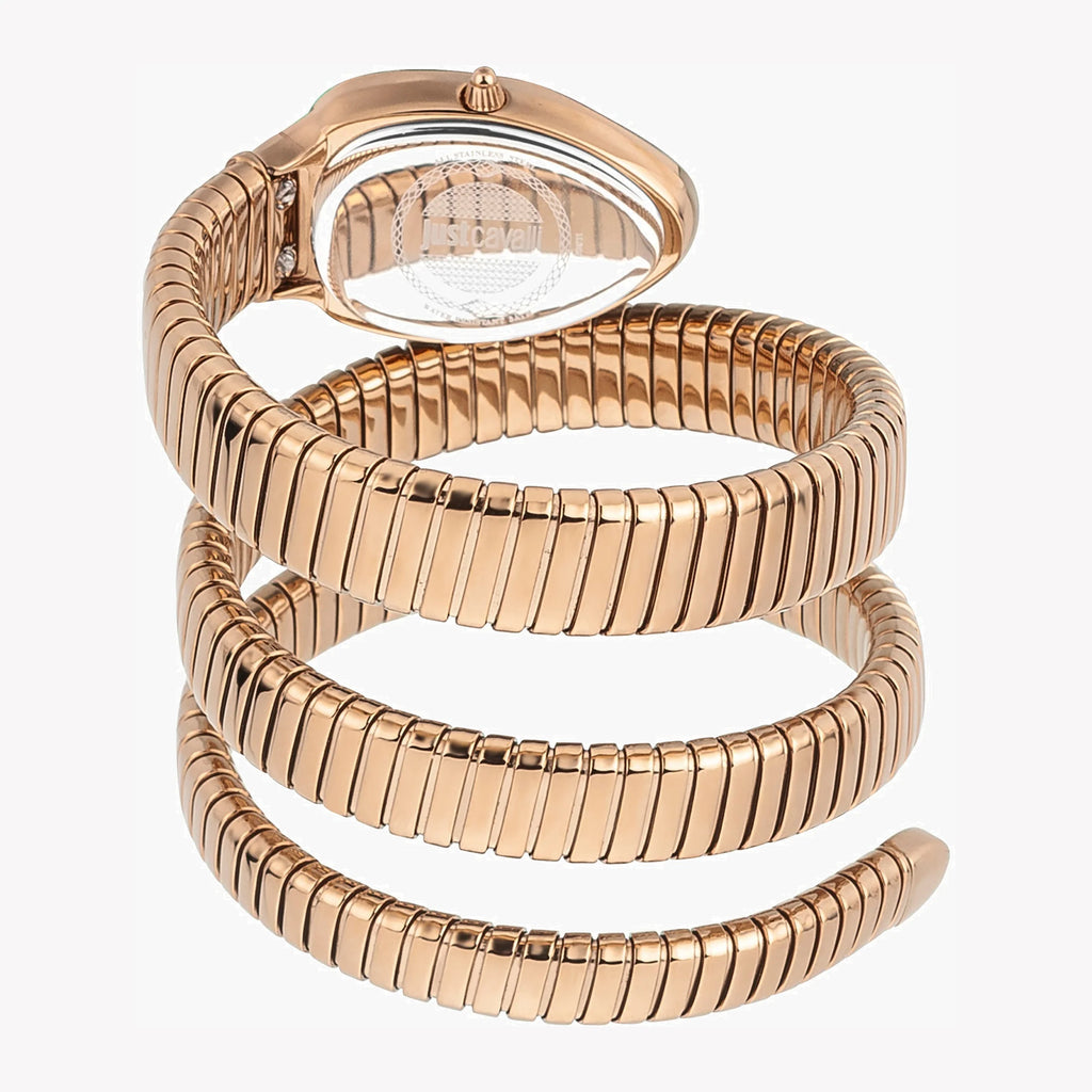 JUST CAVALLI Women's Watch with Rose Gold Stainless Steel Case and Rose Gold Stainless Steel Band